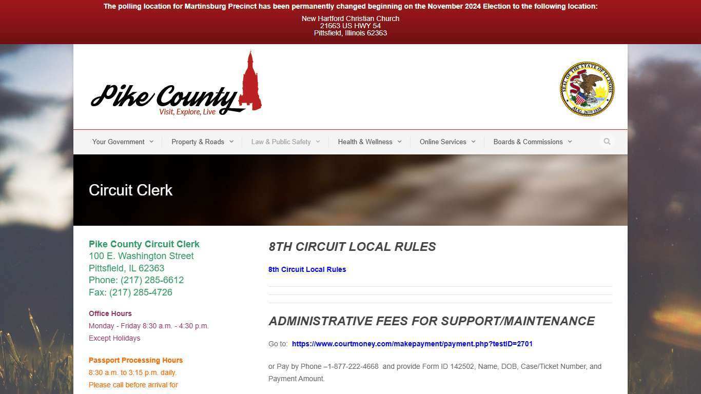 Pike County Illinois » Circuit Clerk
