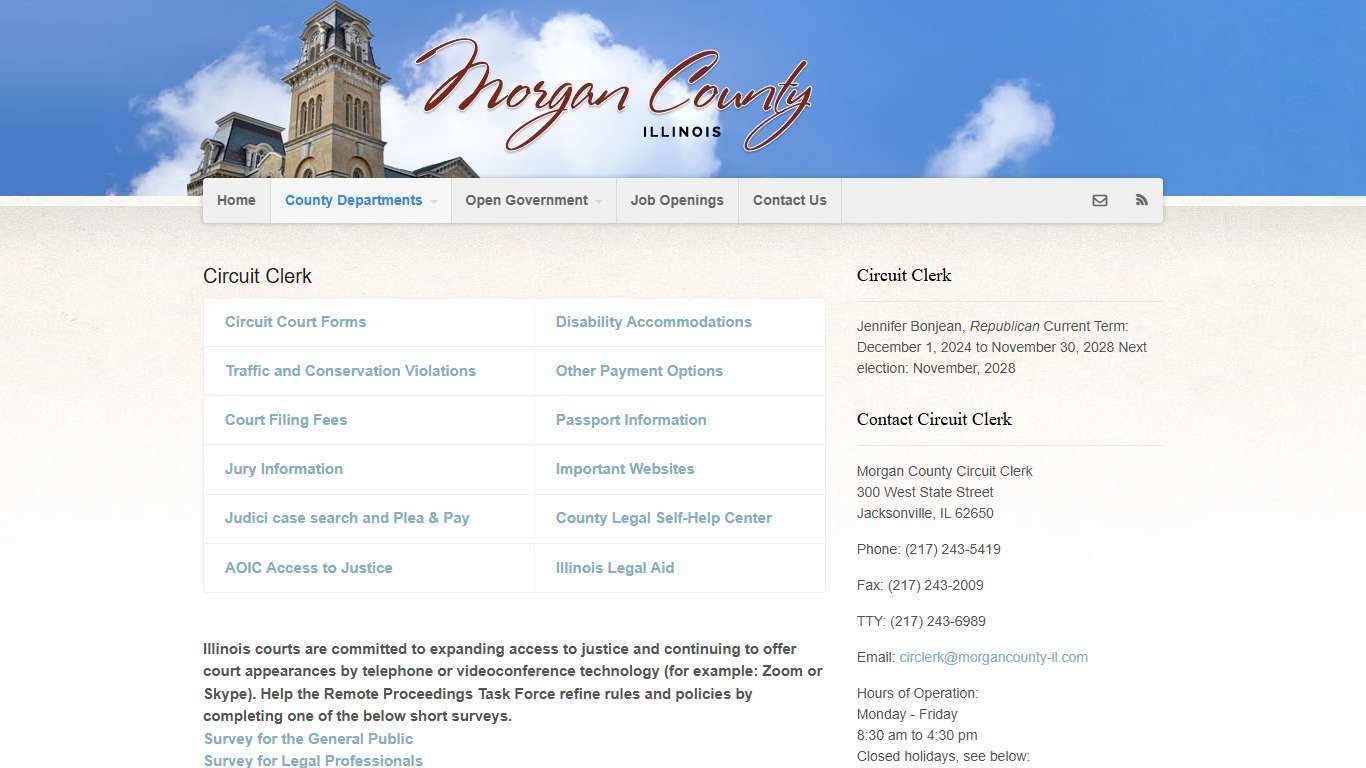 Circuit Clerk | Morgan County, IL