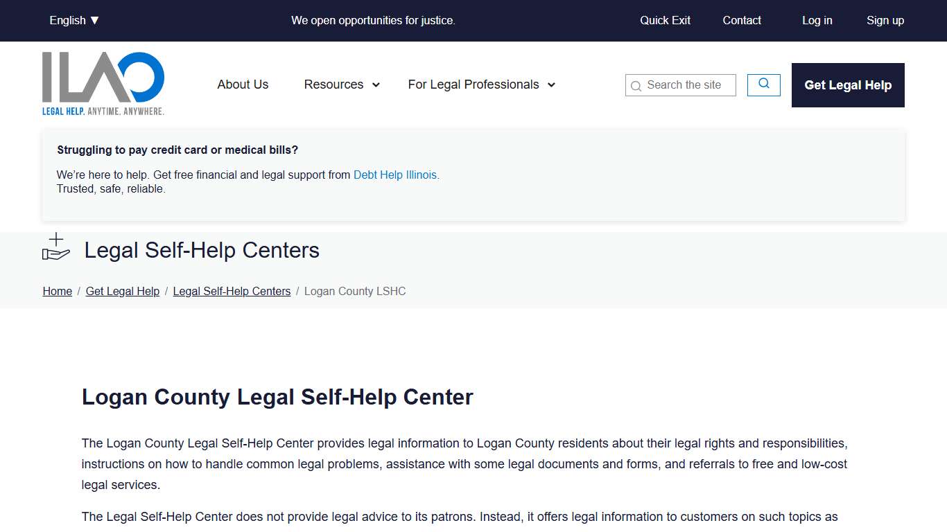 Logan County Legal Self-Help Center | Illinois Legal Aid Online